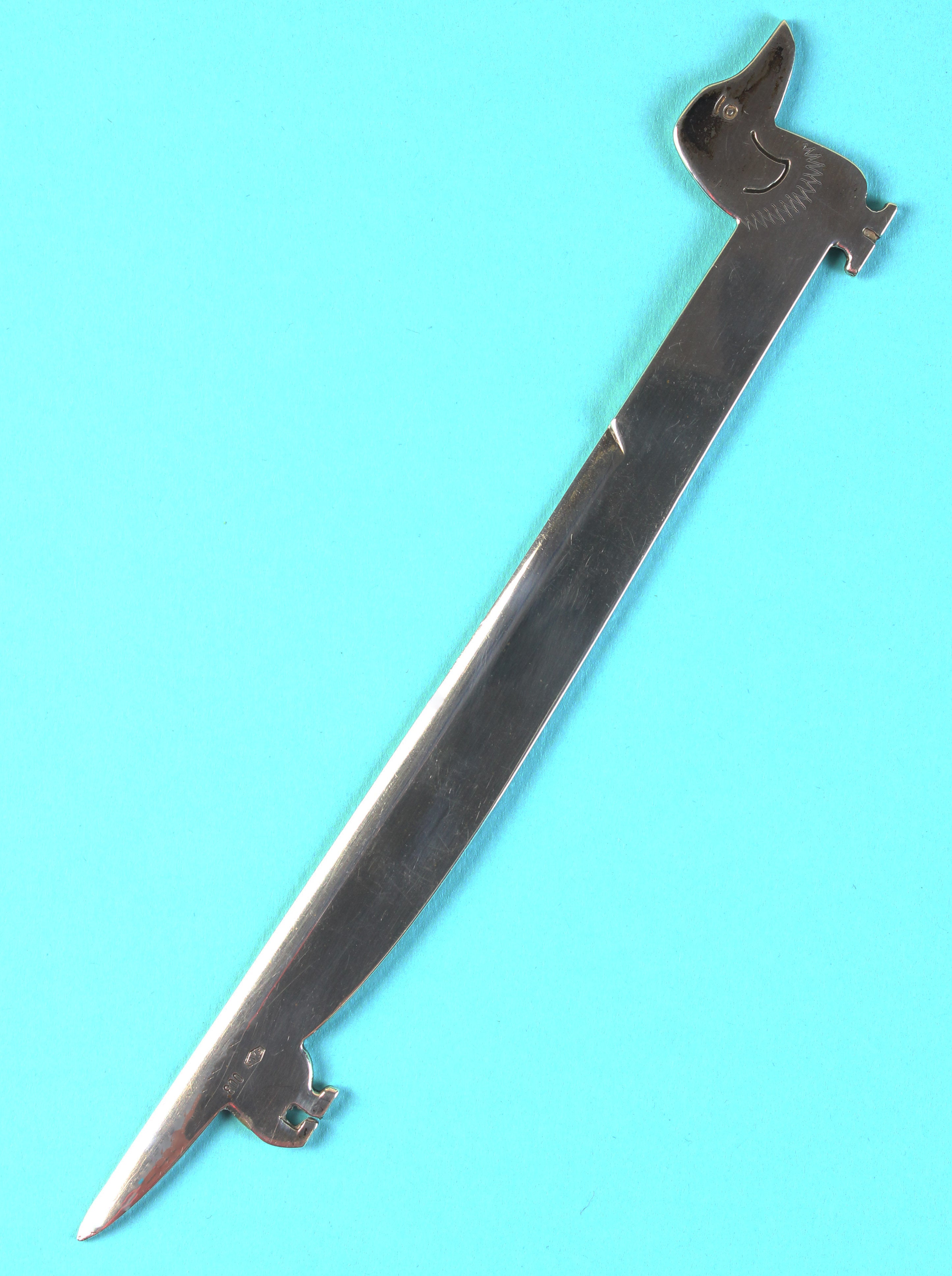 Very stylish silver dachshund letter opener