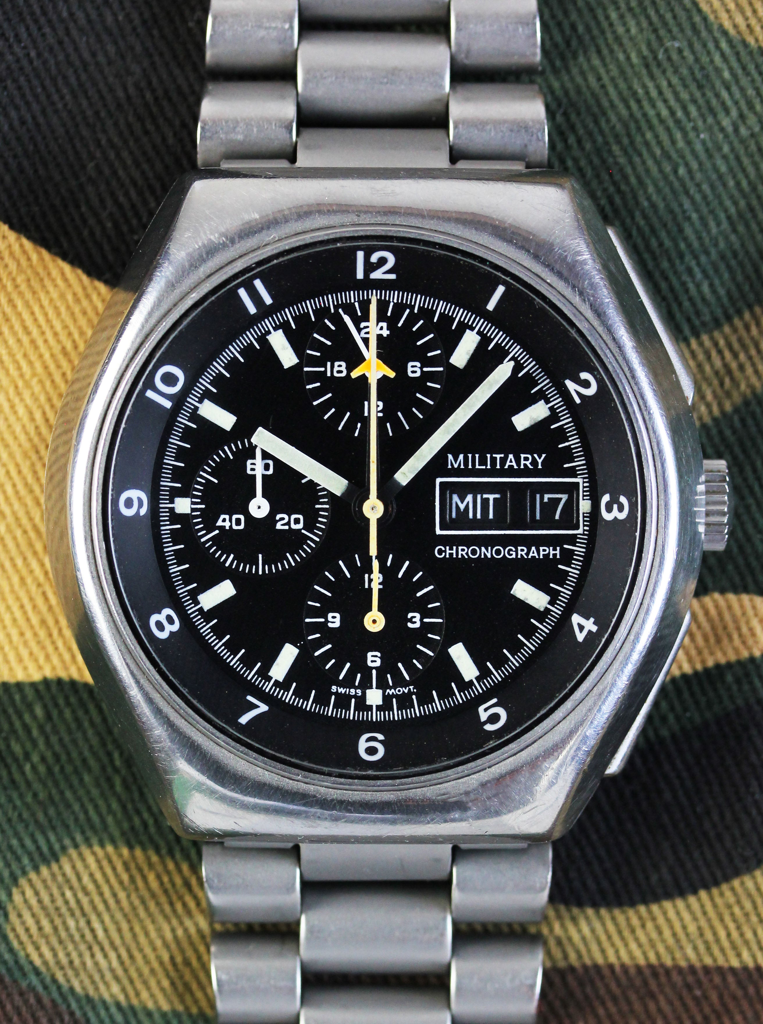 Bundeswehr military chronograph made by TUTIMA