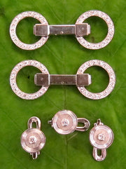 Set of studs  & cufflinks in white gold with diamonds