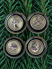 An exceptionally rare pair of hunting cufflinks