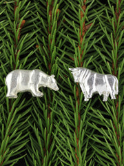 Bull & bear cufflinks in Sterling Silver