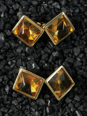 Fine golden Madeira citrine cufflinks