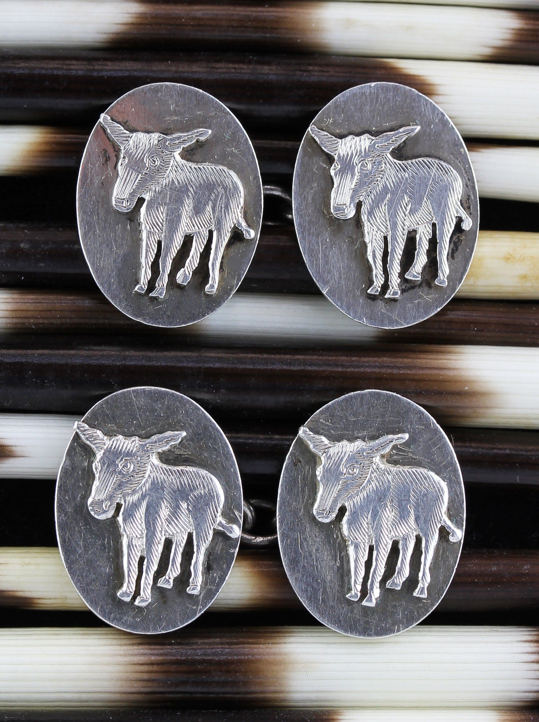 Rare handmade donkey cufflinks