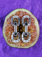 Silver horseshoe cufflinks made by Victor Mayer