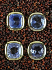 Gold cufflinks with Ceylon sapphires