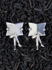 Silver cufflinks made by FAZ