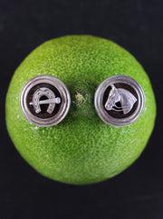 Silver horse cufflinks with rose wood made by Victor Mayer