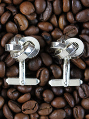 Very solid made silver knot cufflinks