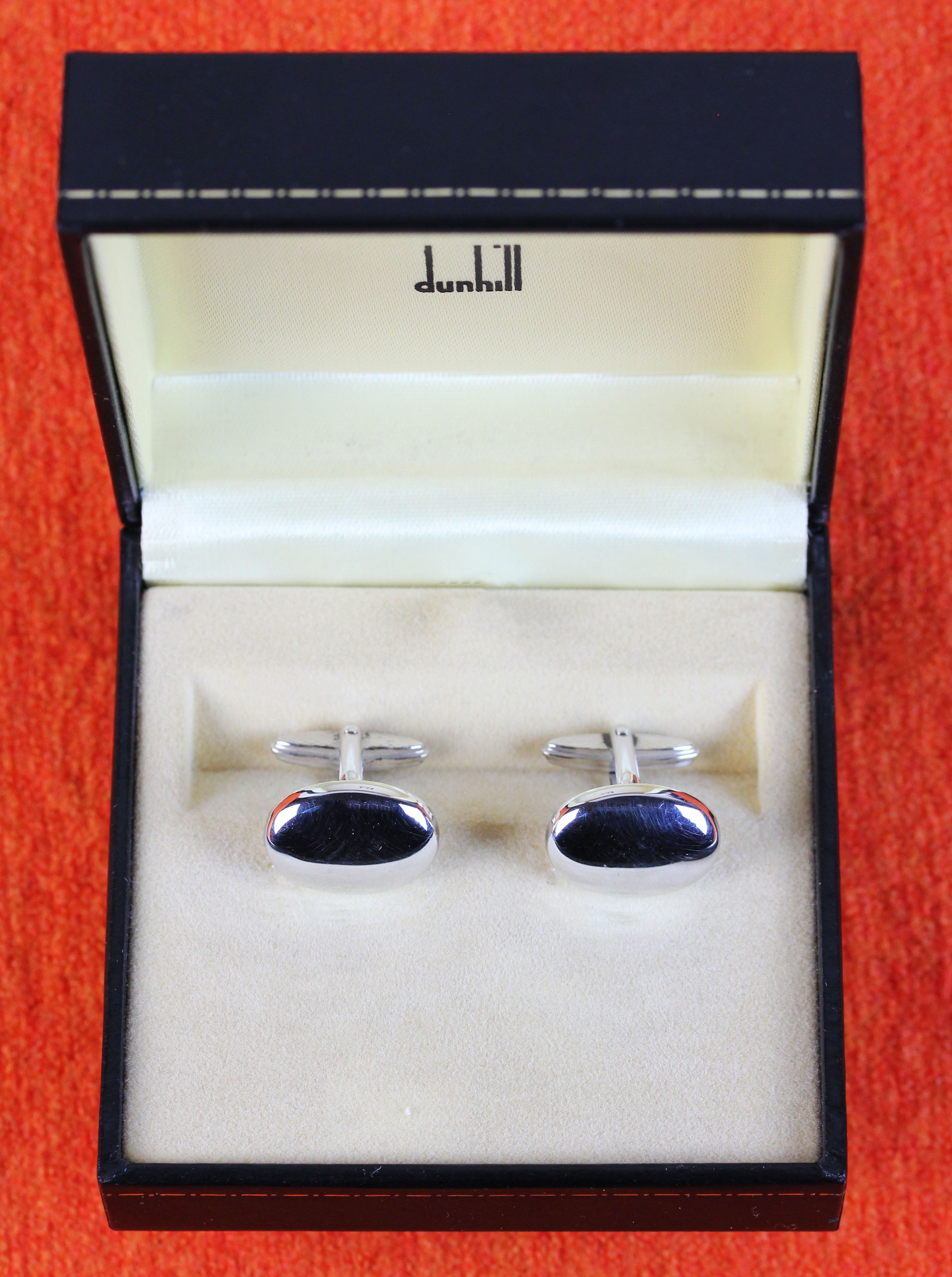 Fine DUNHILL silver cufflinks