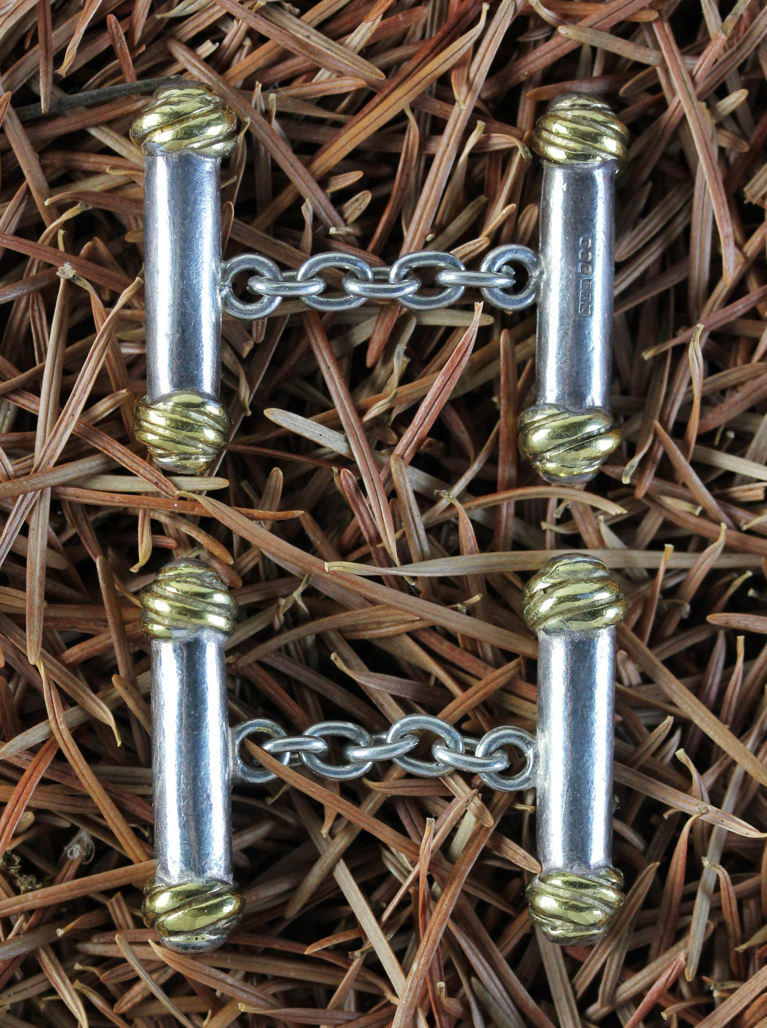 Classic silver cufflinks