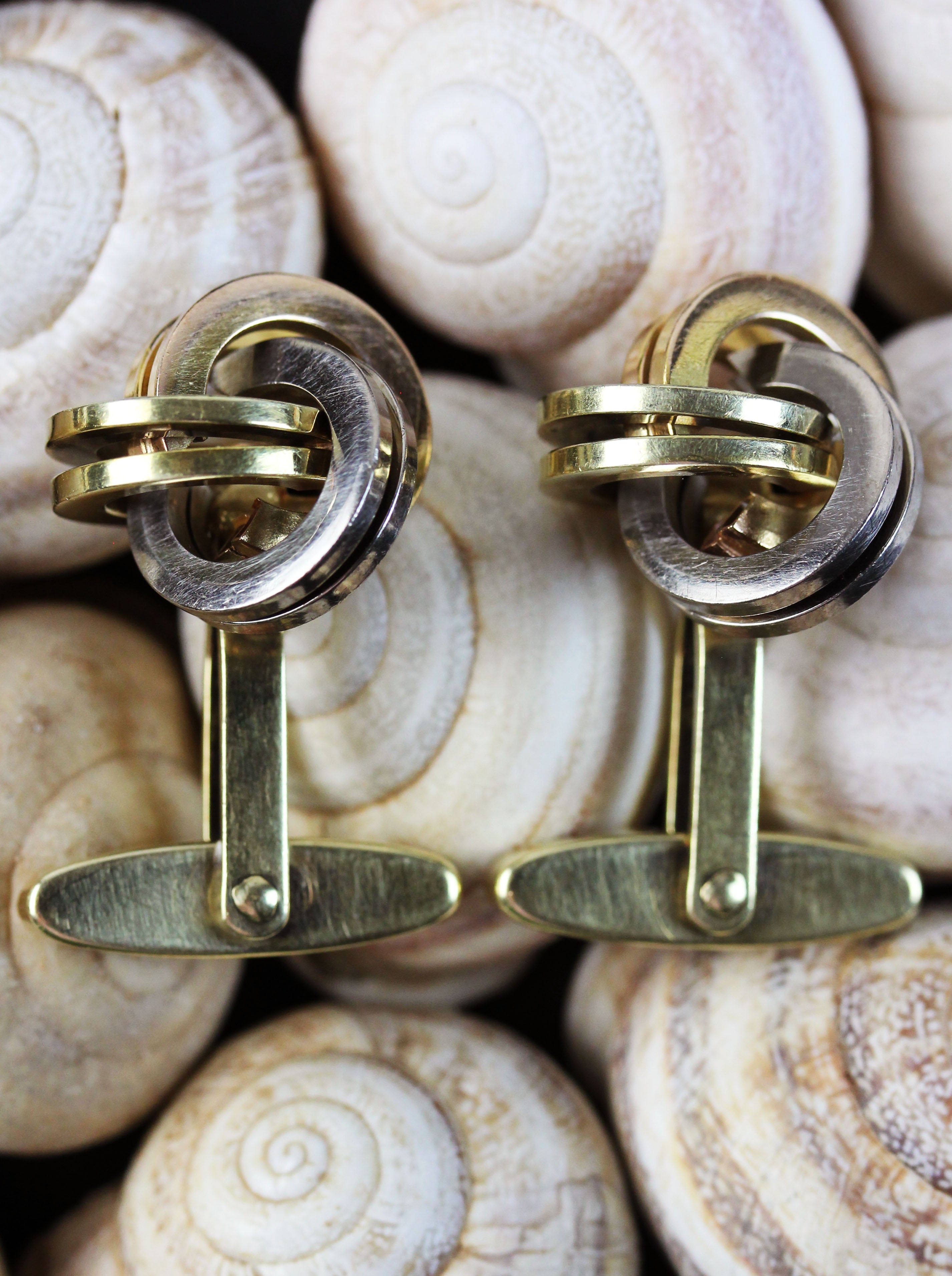 Golden knot cufflinks