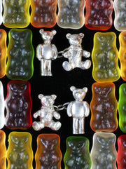 British Sterling Silver cufflinks with bears from 1992
