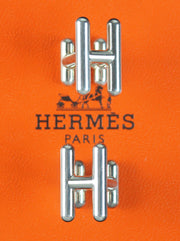 Classic silver HERMÈS cufflinks