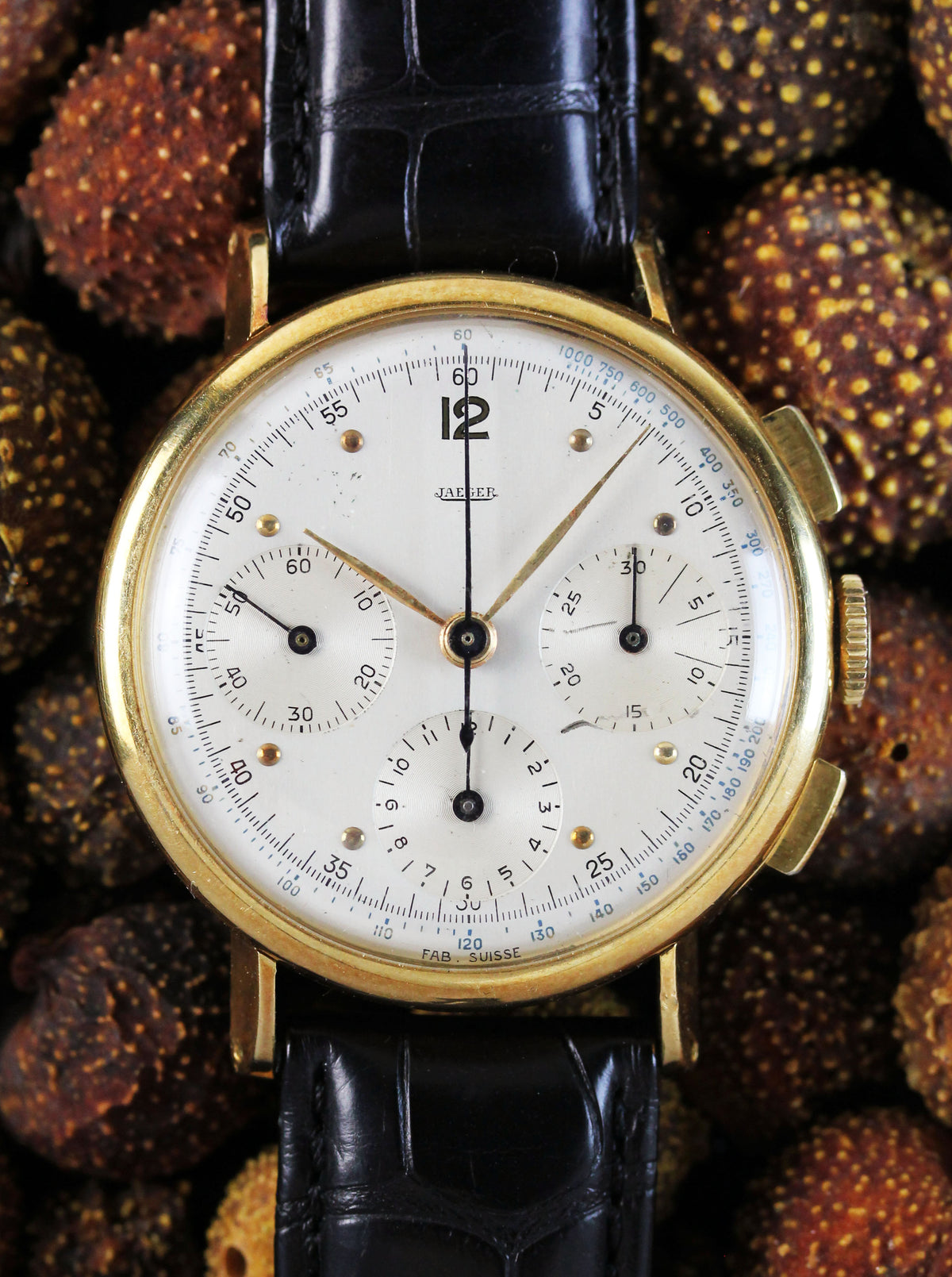 Rare JAEGER chronograph in gold
