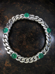 White gold bracelet with emeralds made by the Bavarian court jeweler HEIDEN