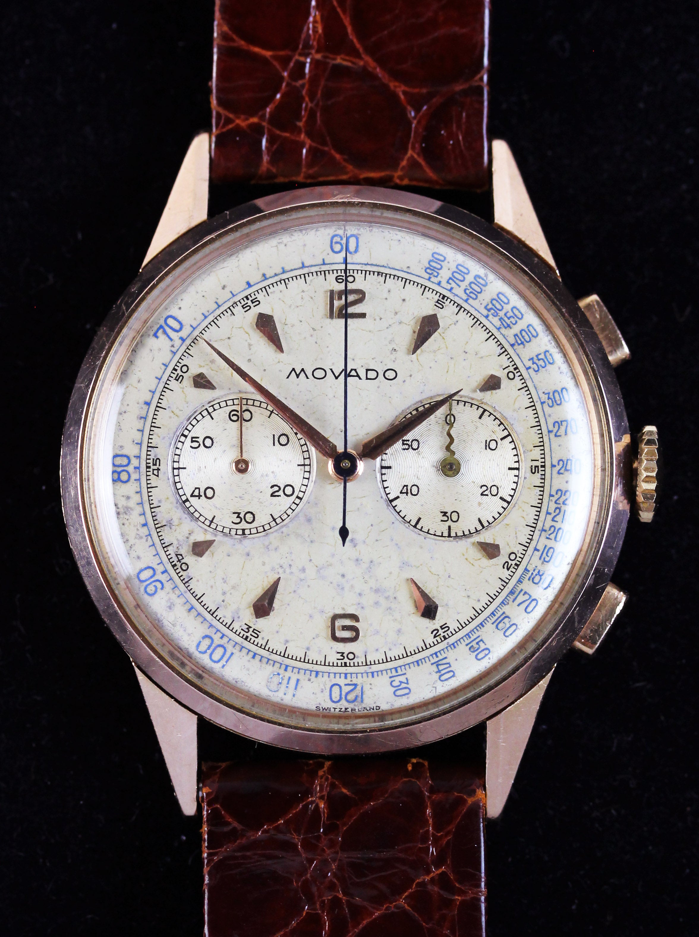 Vintage rose gold MOVADO chronograph