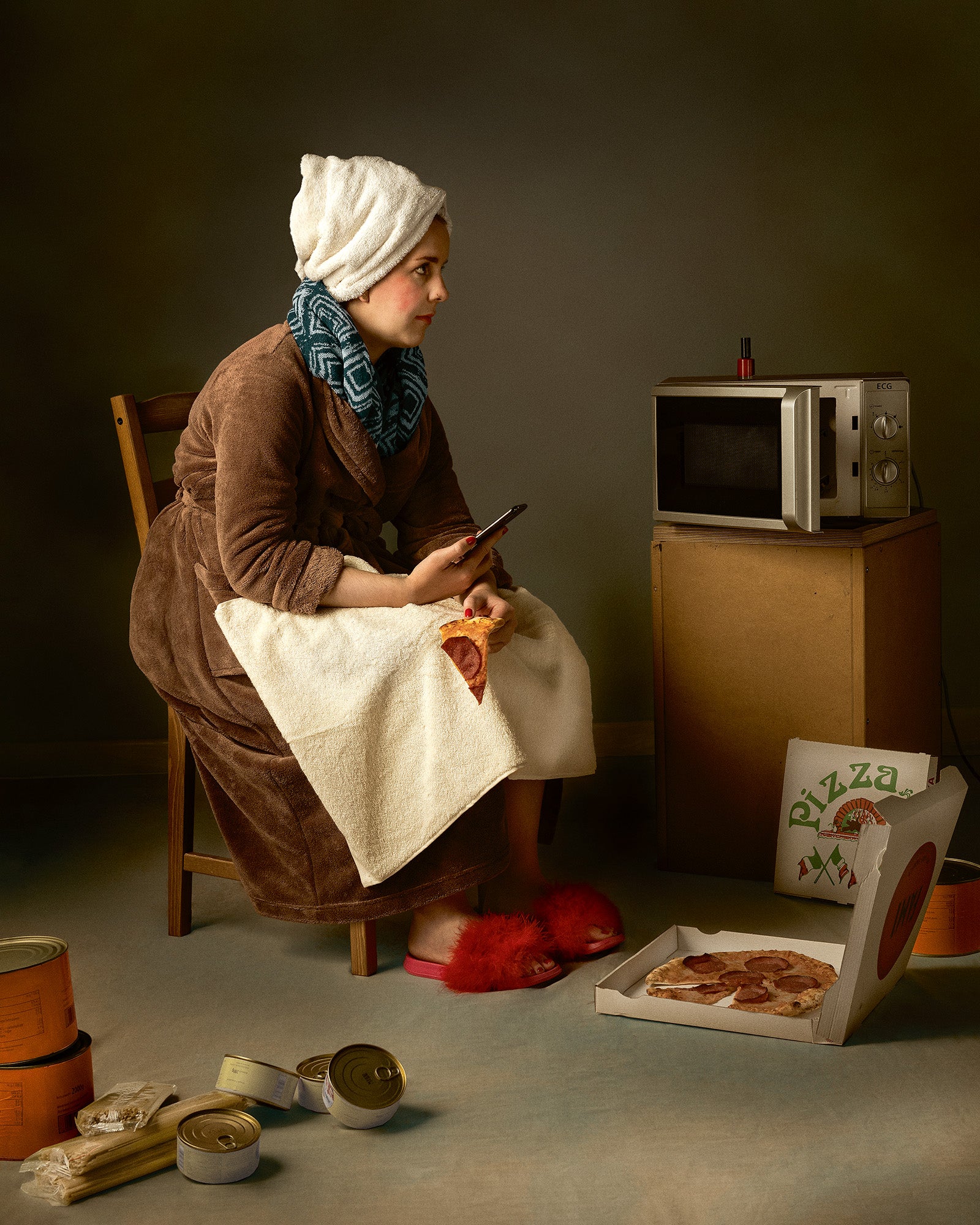 "La Ratisseuse", 40 x 50 cm