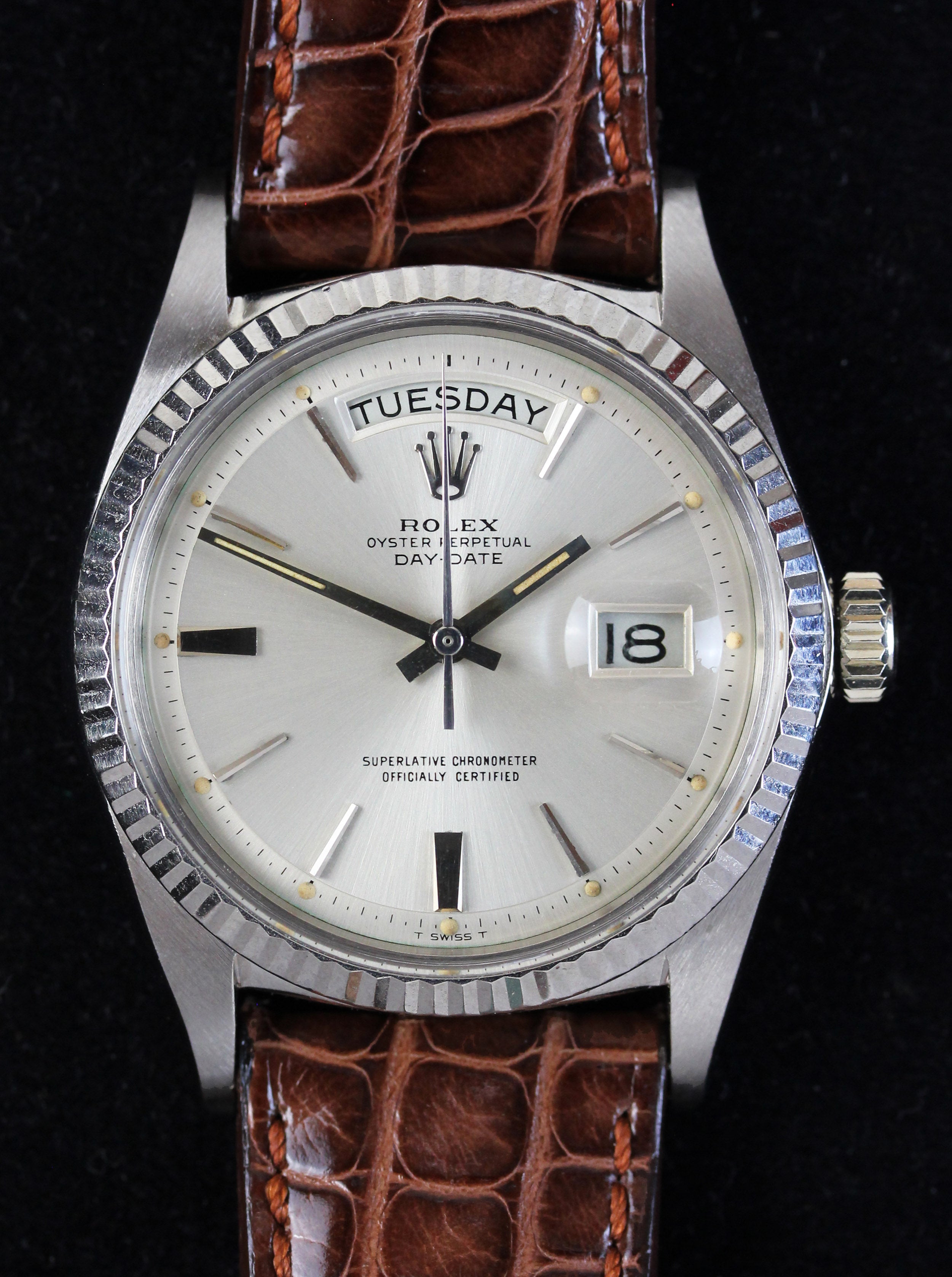 Fine ROLEX Day-Date, ref. 1803 from 1967 in white gold