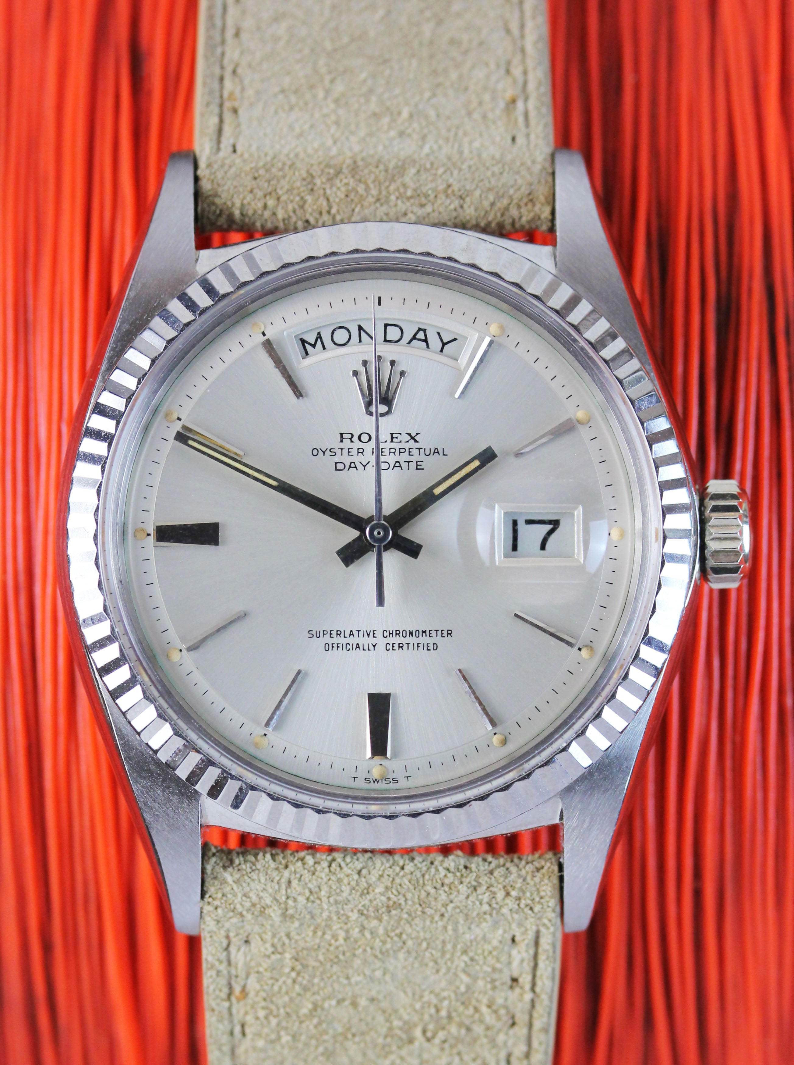 Fine ROLEX Day-Date, ref. 1803 from 1967 in white gold