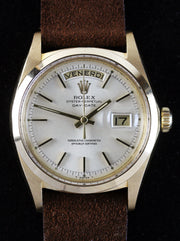 Rare vintage ROLEX Day-Date, reference 1802 from 1970, with a flat bezel