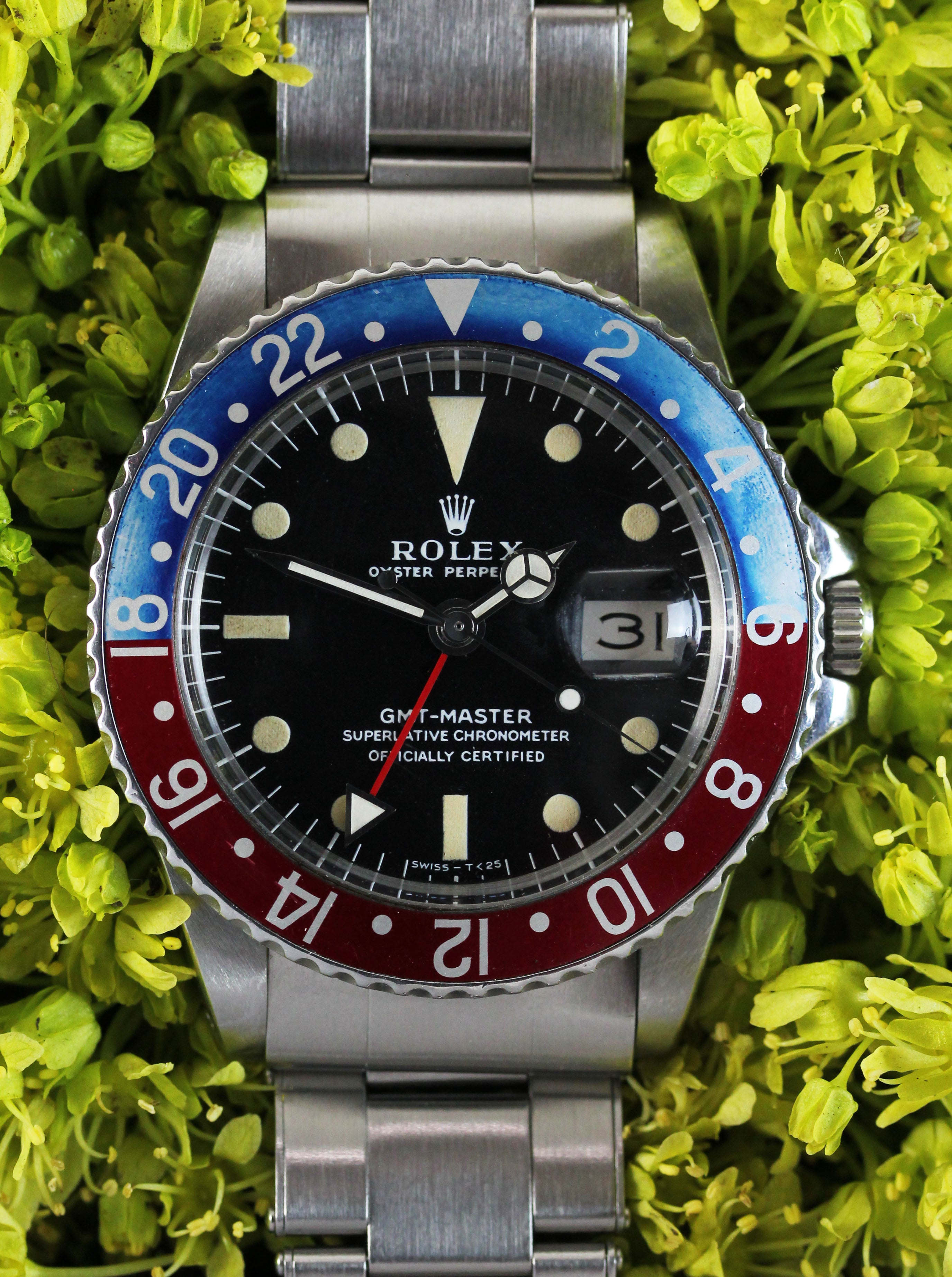 Rare ROLEX GMT "Pepsi", reference 1675, from 1965 with long "E"