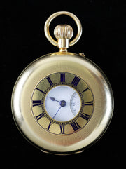 Golden DENT "Half Hunter" pocket watch from 1885