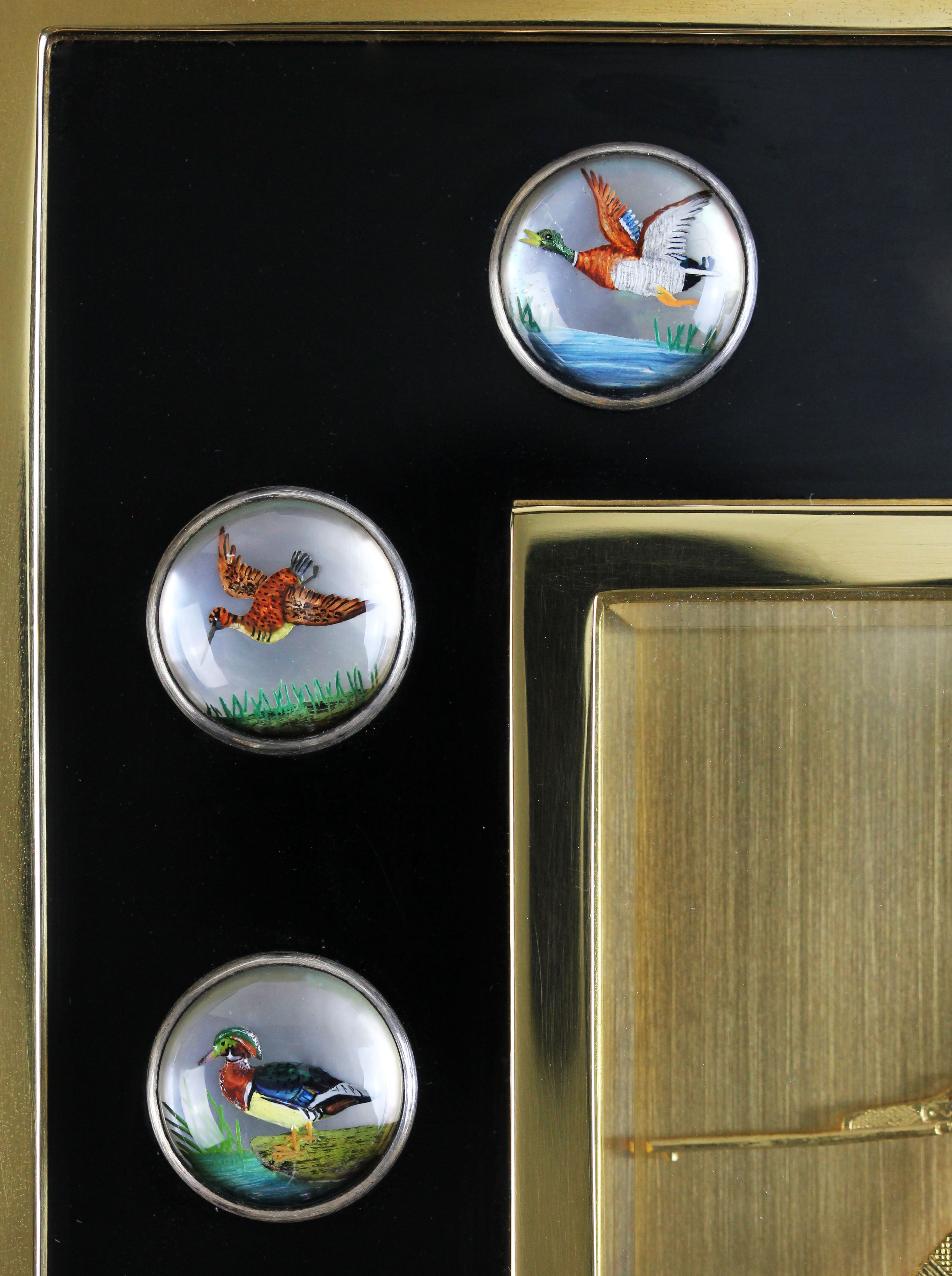 Fine table clock by MELLERIO & MELLER, Paris, with hunting motives