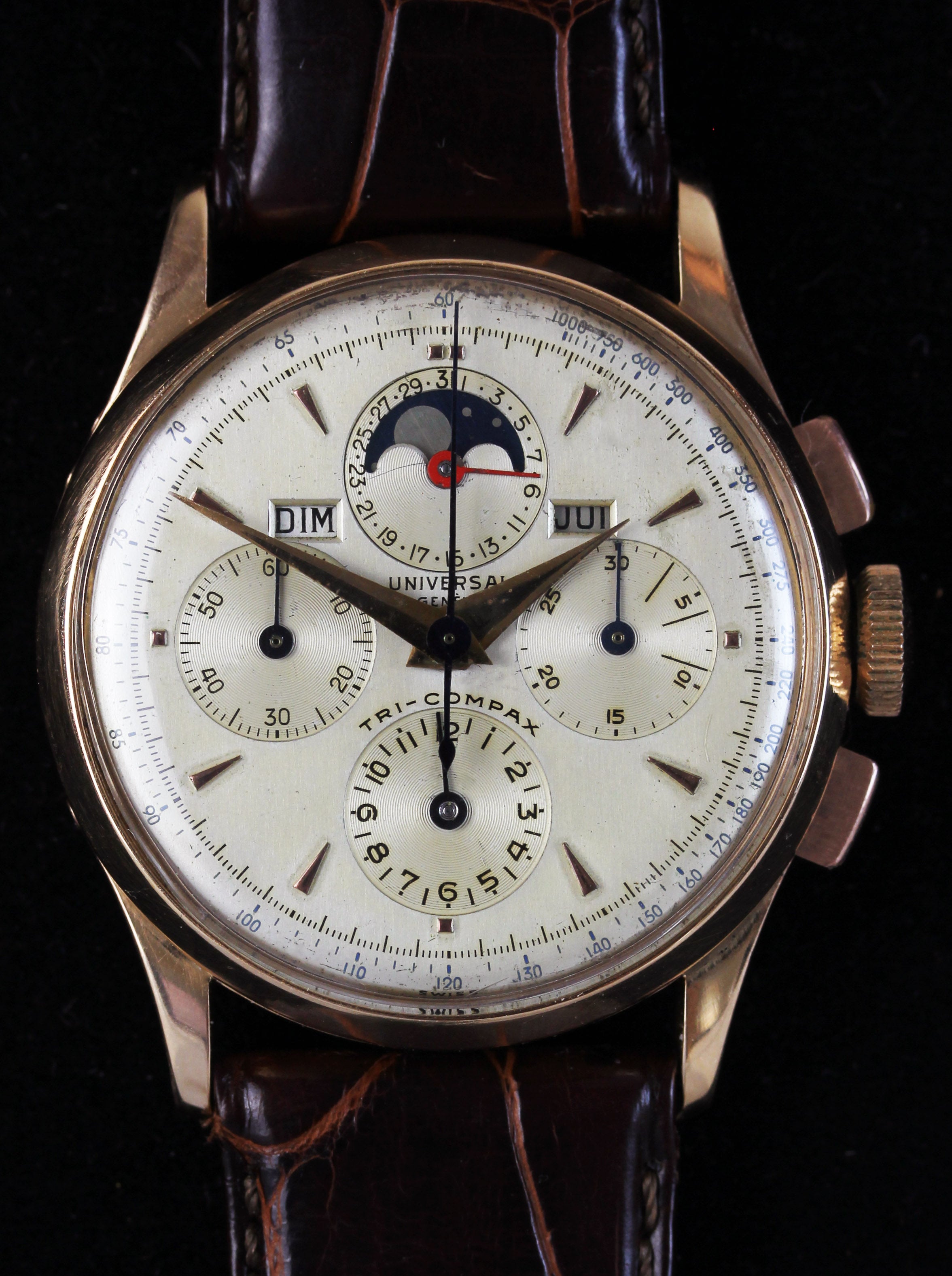 UNIVERSAL "Tri Compax" from 1950 in pink gold