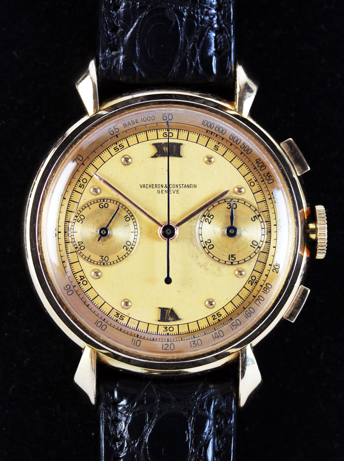 Vacheron & Constantin chronograph, ref. 4178, from 1944 in pink gold with V&C certificate